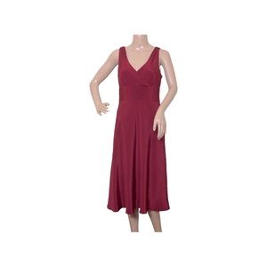 J CREW.  Red/Burgundy Sleeveless Sophia Party Cocktail Dress 100% Silk 6